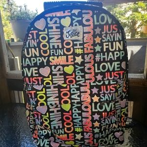 Justice brand rolling backpack